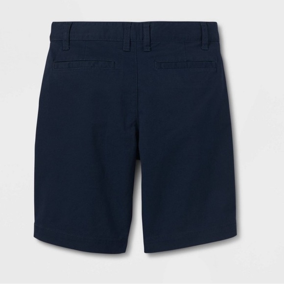 Boys' Regular Fit Flat Front Uniform Shorts - Cat & Jack™ Blue 4 - Picture 2 of 9